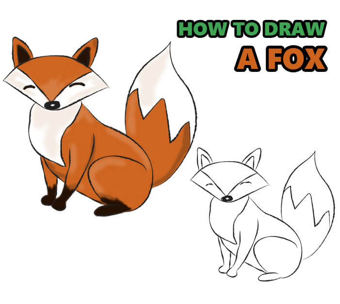 how to draw a fox