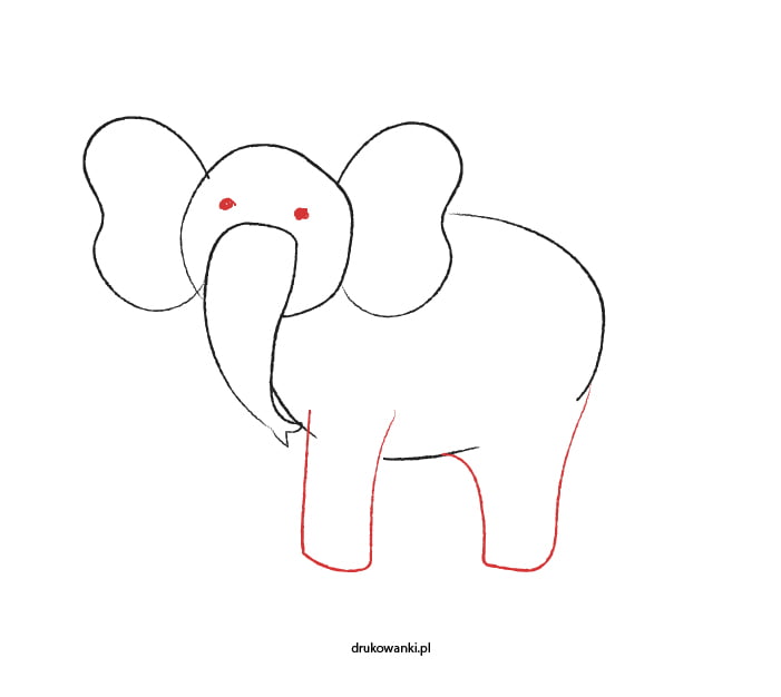 słoń instrukcja rysowania
