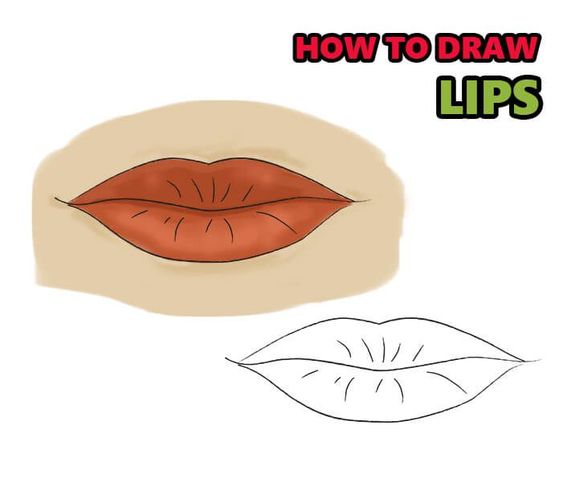 how to draw lips