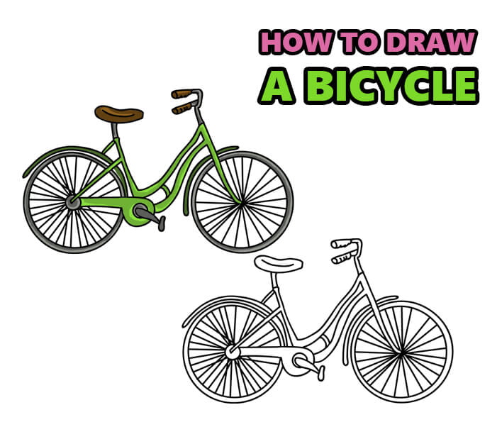 how to draw a bicycle