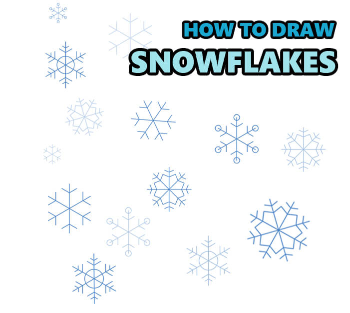 how to draw snowflakes