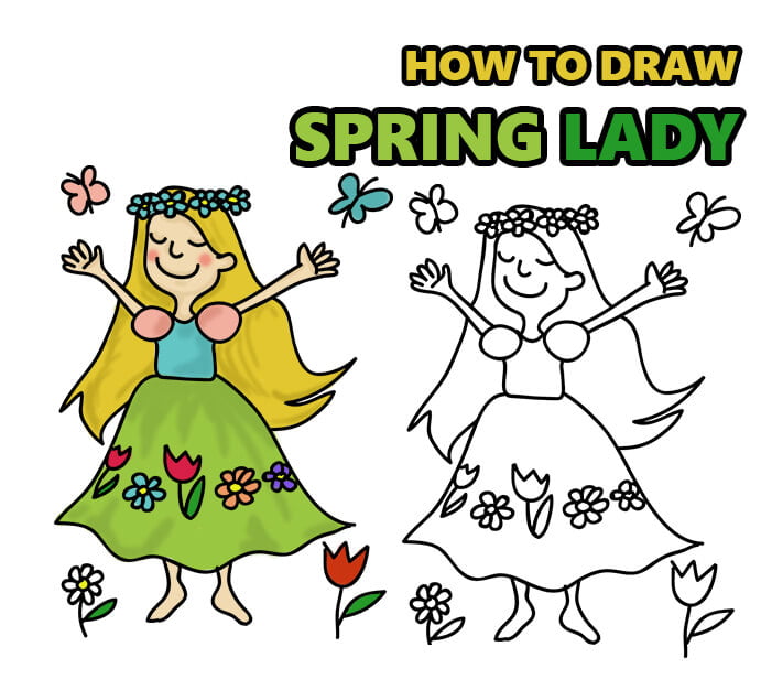 how to draw spiring lady