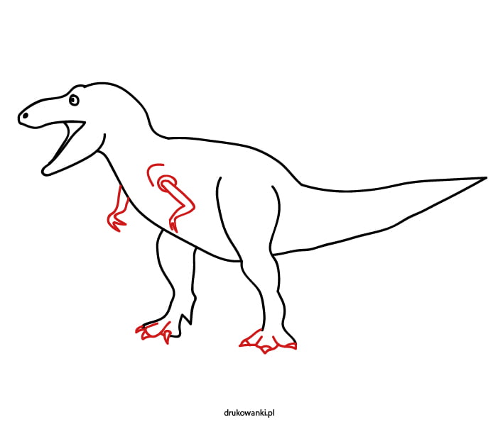 jak namalować tyranozaura