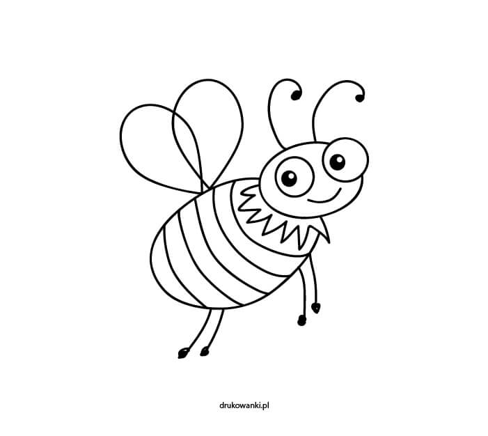rysunek pszczoły do kolorowania
