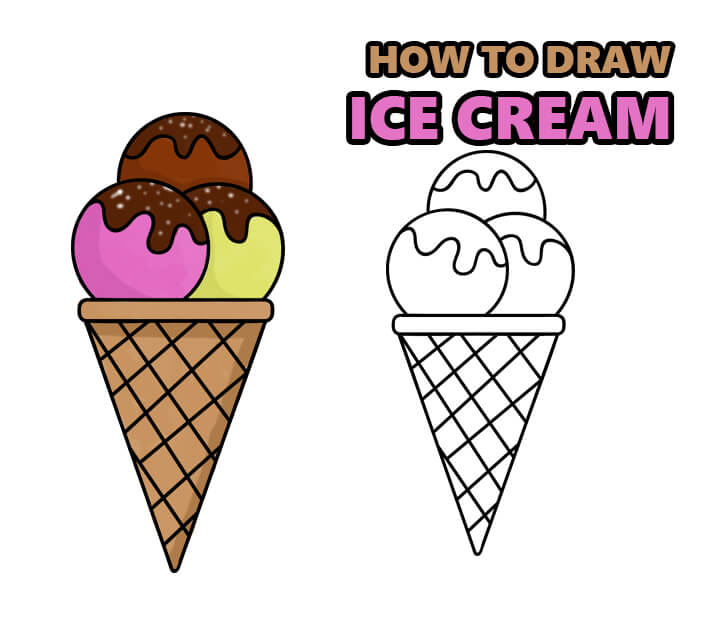 how to draw ice cream